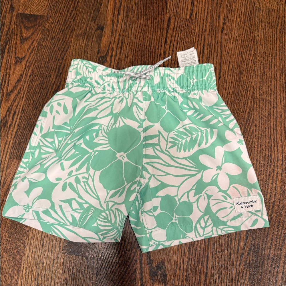Abercrombie Kids Teal and White Patterned Shorts